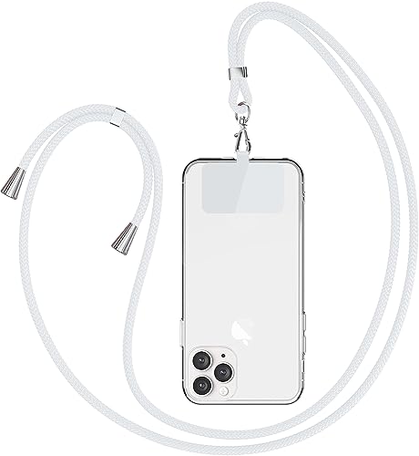 Leather Armor Universal Handykette geeignet für alle Smartphones, Kette zum Umhängen, Pad mit Kordel, Smartphonekette für Unterwegs, Handyband mit jeder Hülle kombinierbar -Weiß Leather Armor Universal Handykette geeignet für alle Smartphones, Kette zum Umhängen, Pad mit Kordel, Smartphonekette für Unterwegs, Handyband mit jeder Hülle kombinierbar -Weiß von Leather Armor