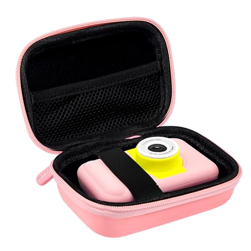 Leayjeen Kinderkamera Tasche Schutzhülle kompatibel mit ASTGMI/Gofunly/HiMont/Gofunly/arnssien/Fulkeley/GREENKINDER, Weihnachten Geb urtstag Geschenke für Jungen und Mädchen(nur Hülle) Rosa von Leayjeen