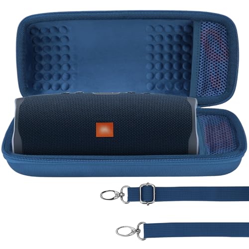 Lebakort Hart Reise Schutz Hülle Etui Tasche für JBL Charge 5 Charge 4 Bluetooth Wasserdichter Portabler Kabellos Lautsprecher (Blau) von Lebakort