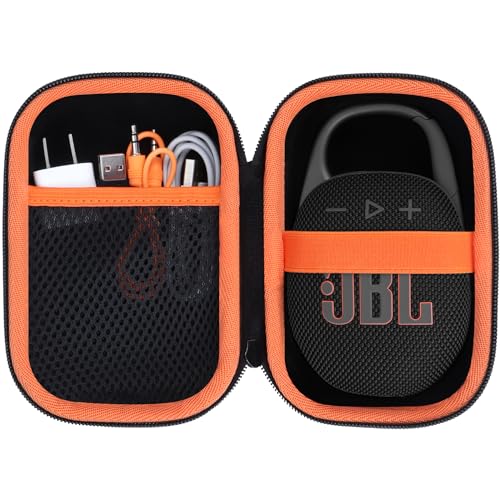 Lebakort Hart Reise Schutz Hülle Etui Tasche für JBL Clip 5 /JBL Clip 4 / JBL Clip 4 Eco Tragbare wasserdichte Bluetooth Lautsprecher (Schwarz) von Lebakort