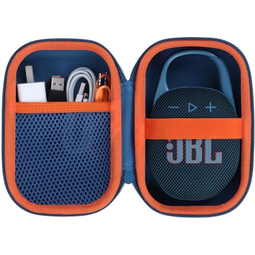 Lebakort Hart Reise Schutz Hülle Etui Tasche für JBL Clip 5 /JBL Clip 4 / JBL Clip 4 Eco Tragbare wasserdichte Bluetooth Lautsprecher (Blau) von Lebakort
