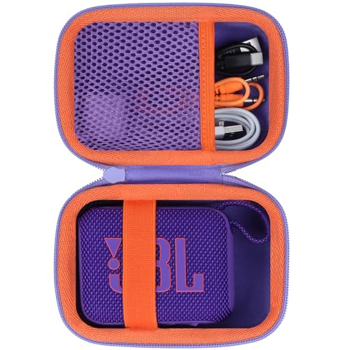 Lebakort Hart Reise Schutz Hülle Etui Tasche für JBL Go 4 / JBL GO 3 Tragbaren Bluetooth-Lautsprecher (Lila) von Lebakort