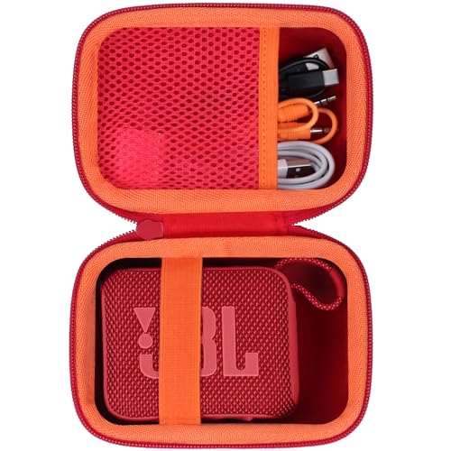 Lebakort Hart Reise Schutz Hülle Etui Tasche für JBL Go 4 / JBL GO 3 Tragbaren Bluetooth-Lautsprecher (Rot) von Lebakort