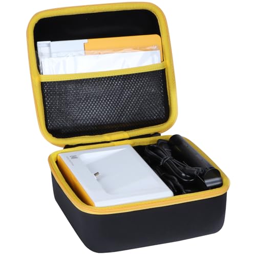 Lebakort Hart Reise Schutz Hülle Etui Tasche für Kodak Dock Plus 4PASS Fotodrucker/Kodak Dock Premium 4x6 Tragbarer Sofortbilddrucker (Schwarz+Gelb) von Lebakort