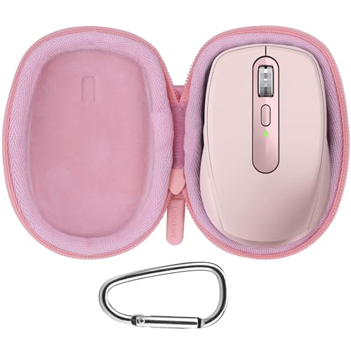 Lebakort Hart Reise Schutz Hülle Etui Tasche für Logitech MX Anywhere 3S Anywhere 3 Anywhere 2S Anywhere 2 Fortschrittliche Kabellose Maus (Rosa) von Lebakort