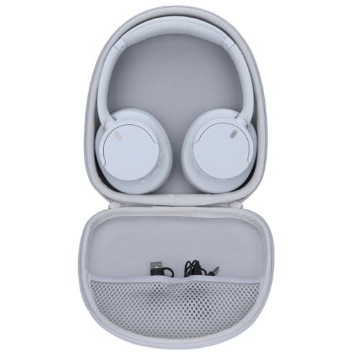 Lebakort Hart Reise Schutz Hülle Etui Tasche für Sony WH-CH720N WH-CH520 WH-CH510 WH-CH710N XB900N WH-CH700N WH-XB910N Kabelloser Bluetooth Noise Cancelling Kopfhörer (Weiß) von Lebakort