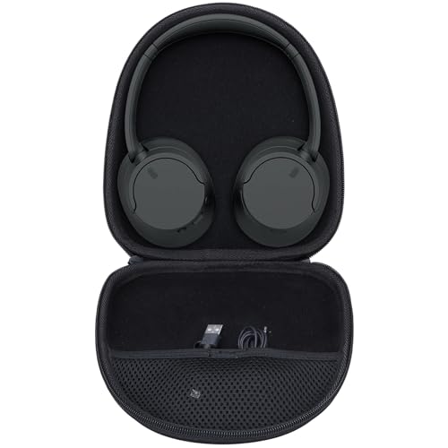 Lebakort Hart Reise Schutz Hülle Etui Tasche für Sony WH-CH720N WH-CH520 WH-CH510 WH-CH710N XB900N WH-CH700N WH-XB910N Kabelloser Bluetooth Noise Cancelling Kopfhörer (Schwarz) von Lebakort
