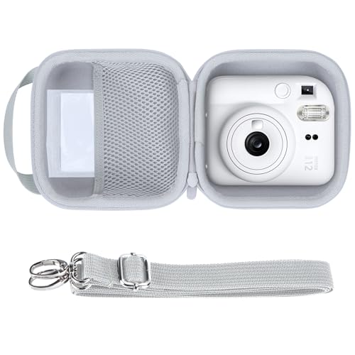 Lebakort Hart Schutz Hülle Etui Tasche für INSTAX Mini 12 Sofortbildkamera/INSTAX Mini 11 Sofortbildkamera (Clay-White) von Lebakort