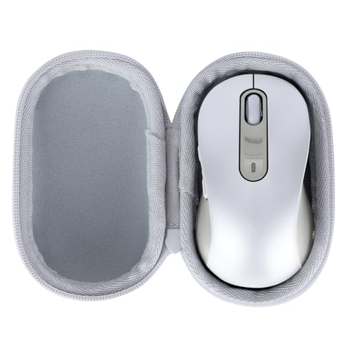 Lebakort Hart Schutz Hülle Etui Tasche für Logitech Signature M650 L Maus (Off White) von Lebakort