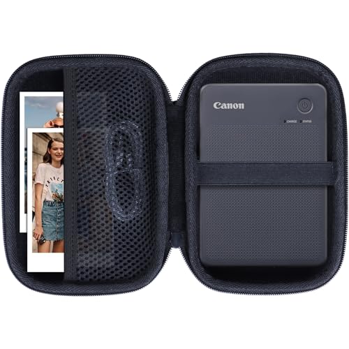 Lebakort Hart Schutz Hülle Etui für Canon SELPHY QX20 / SELPHY Square QX10 Mobiler Fotodrucker (Schwarz) von Lebakort