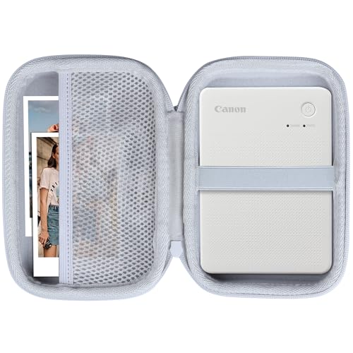 Lebakort Hart Schutz Hülle Etui für Canon SELPHY QX20 / SELPHY Square QX10 Mobiler Fotodrucker (Weiß) von Lebakort