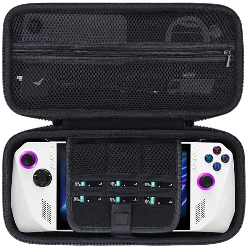 Lebakort Hart Tasche Hülle Etui Tasche für ASUS ROG Ally X / ASUS ROG Ally Z1 / ASUS ROG Ally Z1 Extreme Gaming Handheld Konsole (Schwarz) von Lebakort