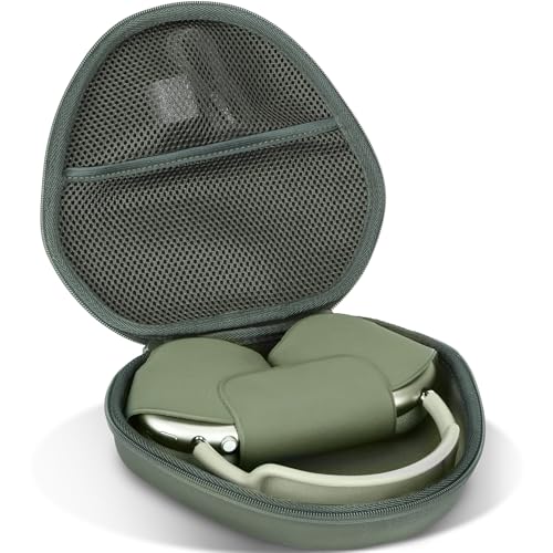 Lebakort Hart Tasche Hülle Etui für Apple AirPods Max Kabellos Noise Cancelling Bluetooth Kopfhörer (Armeegrün) von Lebakort