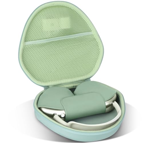 Lebakort Hart Tasche Hülle Etui für Apple AirPods Max Kabellos Noise Cancelling Bluetooth Kopfhörer (Hellgrün) von Lebakort