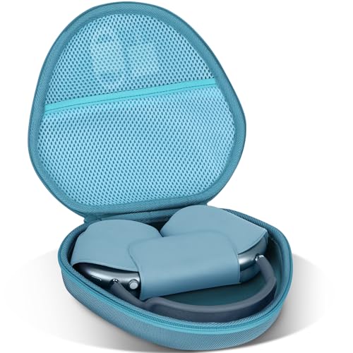 Lebakort Hart Tasche Hülle Etui für Apple AirPods Max Kabellos Noise Cancelling Bluetooth Kopfhörer (Himmelblau) von Lebakort