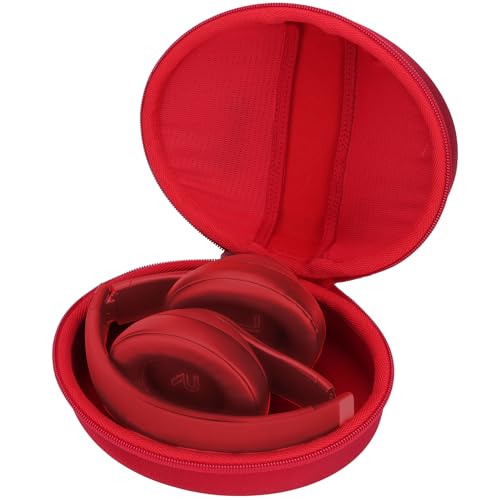 Lebakort Hart Tasche Hülle Etui für Beats Studio Pro/Studio 3 / Solo Pro/Solo 4 / Solo 3 / Solo 2 kabellosen Over-Ear-Bluetooth-Kopfhörern mit Geräuschunterdrückung (Rot) von Lebakort