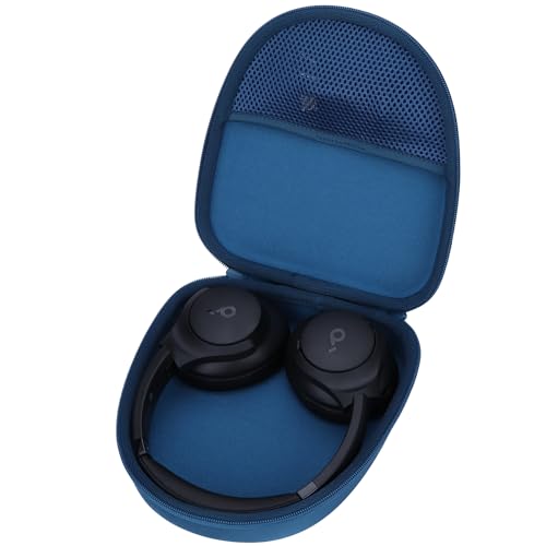 Lebakort Hart Reise Schutz Hülle Etui Tasche für Soundcore by Anker Q20i Q20 Q20+ Q30 Q35 Q40 Q45 Hybrid Active Noise Cancelling Kabelloser Bluetooth Over-Ear-Kopfhörer (Blau) von Lebakort