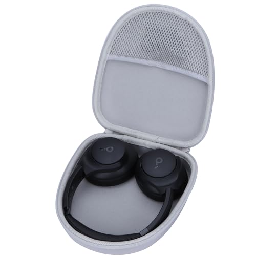 Lebakort Hart Reise Schutz Hülle Etui Tasche für Soundcore by Anker Q20i Q20 Q20+ Q30 Q35 Q40 Q45 Hybrid Active Noise Cancelling Kabelloser Bluetooth Over-Ear-Kopfhörer (Weiß) von Lebakort