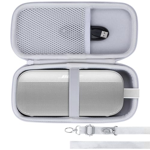 Lebakort Hartschalenhülle kompatibel mit Bose SoundLink Flex Bluetooth Portable Speaker (White Smoke Case) von Lebakort