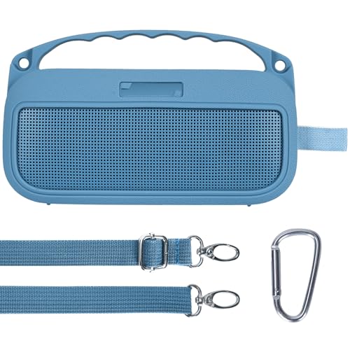 Lebakort Silikonhülle Tragetasche Case für Bose SoundLink Flex Tragbarer Bluetooth-Lautsprecher (2 Gen) mit Schultergurten, Griff und Bergschnalle von Lebakort