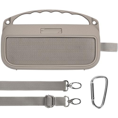 Lebakort Silikonhülle Tragetasche Case für Bose SoundLink Flex Tragbarer Bluetooth-Lautsprecher (2 Gen) mit Schultergurten, Griff und Bergschnalle von Lebakort
