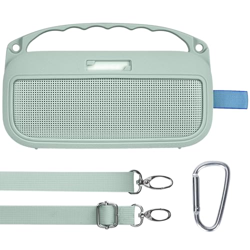 Lebakort Silikonhülle Tragetasche Case für Bose SoundLink Flex Tragbarer Bluetooth-Lautsprecher (2 Gen) mit Schultergurten, Griff und Bergschnalle von Lebakort