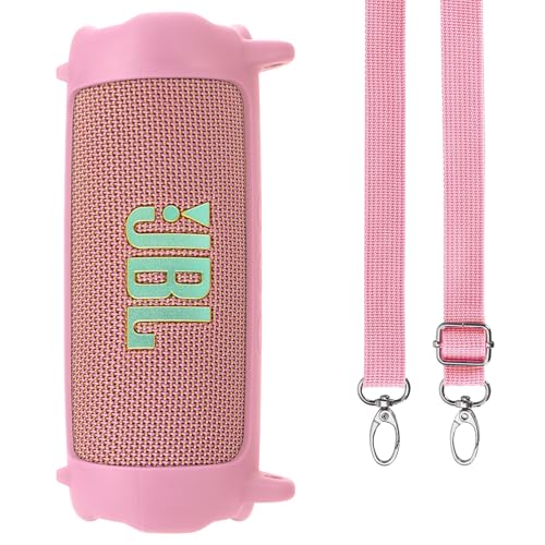 Lebakort Silikonhülle Tragetasche Case für JBL Flip 7 Wasserdichter Tragbarer Lautsprecher (Pink) von Lebakort
