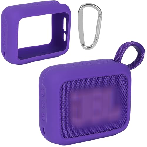 Lebakort Silikonhülle Tragetasche Case für JBL Go 4 Tragbare Bluetooth-Lautsprecher mit einem Karabiner von Lebakort