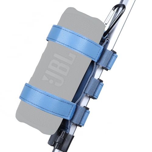 Lebakort Tragbare Lautsprecher Halterung für 7-12 Zoll Bluetooth Wireless Lautsprecher für Golf Cart Geländer Fahrrad Boot Outdoor Verstellbare Riemen (Blau) von Lebakort