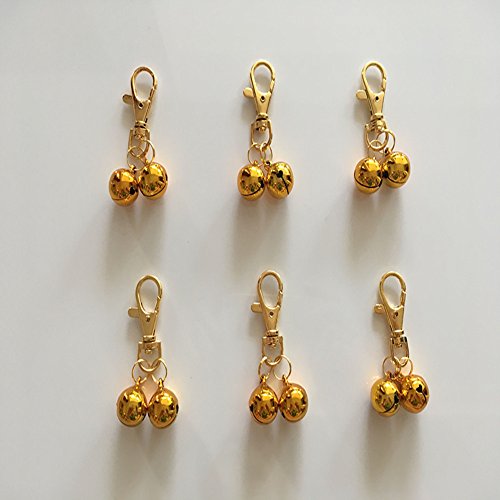 lebbeen 6 x Twin silber Handtasche Schlüssel Diebe Diebstahl, Tauchen Urlaub Twin Security Alarm Glocken Befestigung gold von Lebbeen