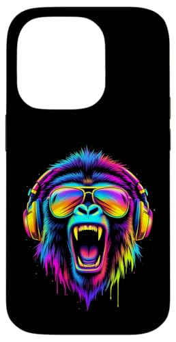 Lebendiger Affe Kopfhörer Hülle für iPhone 14 Pro von Lebendiger Affe Kopfhörer Designs