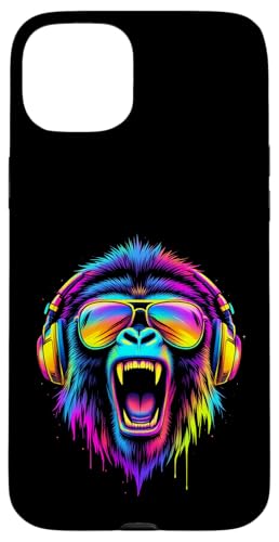 Lebendiger Affe Kopfhörer Hülle für iPhone 15 Plus Lebendiger Affe Kopfhörer Hülle für iPhone 15 Plus von Lebendiger Affe Kopfhörer Designs