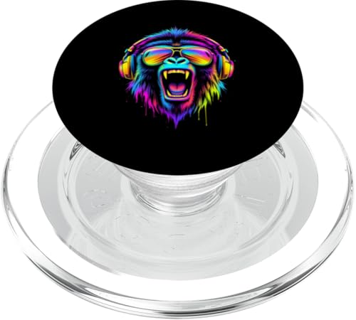 Lebendiger Affe Kopfhörer PopSockets PopGrip für MagSafe Lebendiger Affe Kopfhörer PopSockets PopGrip für MagSafe von Lebendiger Affe Kopfhörer Designs