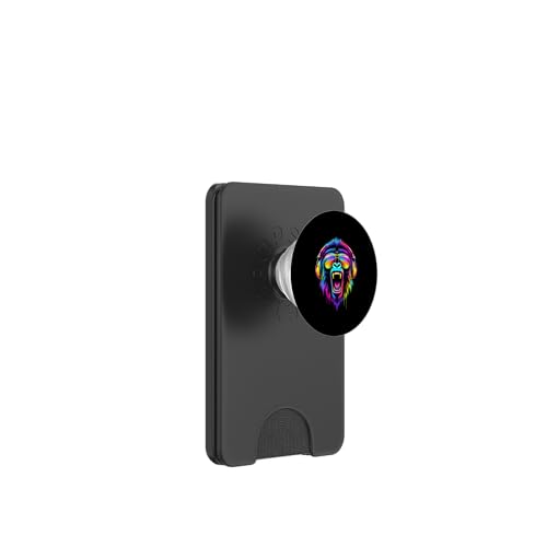 Lebendiger Affe Kopfhörer PopSockets PopWallet für MagSafe Lebendiger Affe Kopfhörer PopSockets PopWallet für MagSafe von Lebendiger Affe Kopfhörer Designs