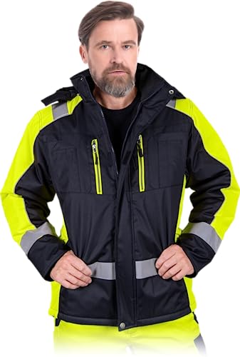 L. HOLLMAN ASKER Winterjacke, Arbeitjacke Herren, Schutzjacke mit PU-Beschichtung und Reflektorstreifen, Isoliert, Farbe: Schwarz-Celadon, Größe: XL L. HOLLMAN ASKER Winterjacke, Arbeitjacke Herren, Schutzjacke mit PU-Beschichtung und Reflektorstreifen, Isoliert, Farbe: Schwarz-Celadon, Größe: XL von LEBER & HOLLMAN