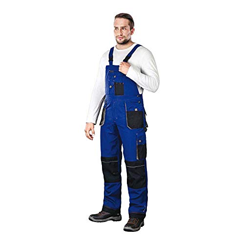 Leber & Hollman Herren Arbeits-Latzhose LH-FMN-B, 65% Polyester 35% Baumwolle 270 g/m2 und Verstärkung aus Cordura-Stoff, mit Taschen für Knieschoner Leber & Hollman Herren Arbeits-Latzhose LH-FMN-B, 65% Polyester 35% Baumwolle 270 g/m2 und Verstärkung aus Cordura-Stoff, mit Taschen für Knieschoner von LEBER & HOLLMAN