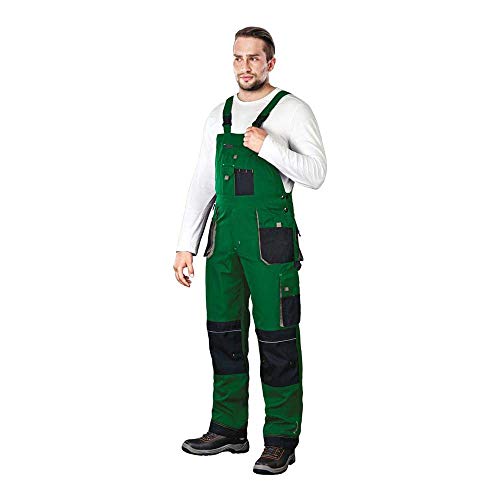 Leber & Hollman Herren Arbeits-Latzhose LH-FMN-B, 65% Polyester 35% Baumwolle 270 g/m2 und Verstärkung aus Cordura-Stoff, mit Taschen für Knieschoner Leber & Hollman Herren Arbeits-Latzhose LH-FMN-B, 65% Polyester 35% Baumwolle 270 g/m2 und Verstärkung aus Cordura-Stoff, mit Taschen für Knieschoner von LEBER & HOLLMAN