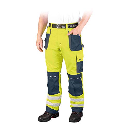 Leber & Hollman Herren Arbeitshose LH-FMNX-B, 100% Polyester 270 g/m2, Taschen für Knieschoner, reflektierende Streifen an den Hosenbeinen Leber & Hollman Herren Arbeitshose LH-FMNX-B, 100% Polyester 270 g/m2, Taschen für Knieschoner, reflektierende Streifen an den Hosenbeinen von LEBER & HOLLMAN
