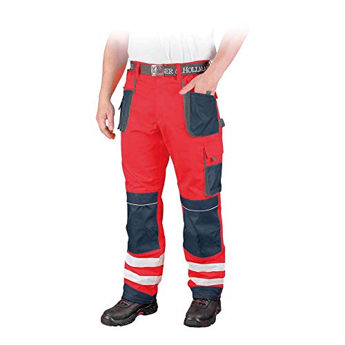 Leber & Hollman Herren Arbeitshose LH-FMNX-B, 100% Polyester 270 g/m2, Taschen für Knieschoner, reflektierende Streifen an den Hosenbeinen Leber & Hollman Herren Arbeitshose LH-FMNX-B, 100% Polyester 270 g/m2, Taschen für Knieschoner, reflektierende Streifen an den Hosenbeinen von LEBER & HOLLMAN