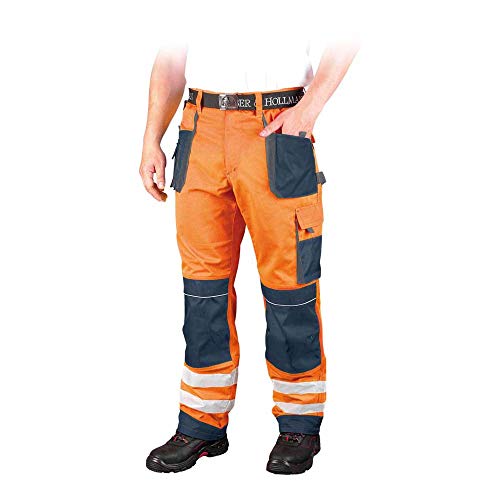 Leber & Hollman Herren Arbeitshose LH-FMNX-B, 100% Polyester 270 g/m2, Taschen für Knieschoner, reflektierende Streifen an den Hosenbeinen Leber & Hollman Herren Arbeitshose LH-FMNX-B, 100% Polyester 270 g/m2, Taschen für Knieschoner, reflektierende Streifen an den Hosenbeinen von LEBER & HOLLMAN