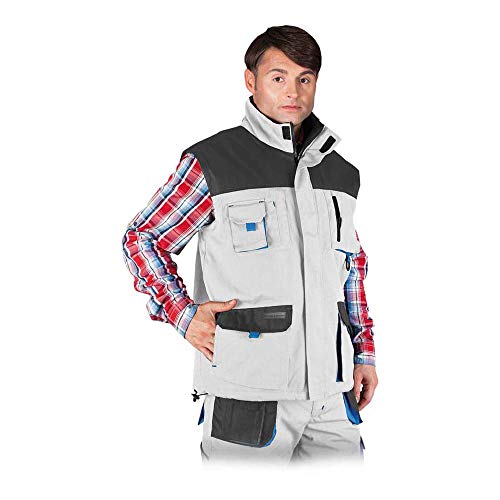 Leber & Hollman Herren Arbeitsweste LH-FMNW-V, gefüttert, 65% Polyester 35% Baumwolle 270 g/m2, Futter 100% Polyester, Hochkragen, vorne Reißverschluss und Klettverschluss, Leber & Hollman Herren Arbeitsweste LH-FMNW-V, gefüttert, 65% Polyester 35% Baumwolle 270 g/m2, Futter 100% Polyester, Hochkragen, vorne Reißverschluss und Klettverschluss, von LEBER & HOLLMAN