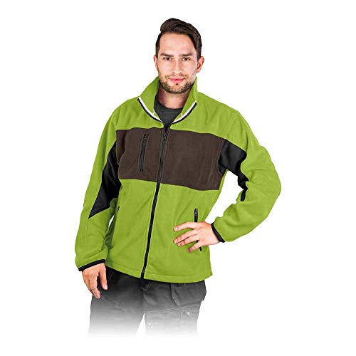 Leber & Hollman Herren Fleece-Arbeitsjacke LH-FMN-P, Stehkragen, langarm, Fleece 290 g/m2 aus 100% Polyester, mit Reißverschluss, elastische Paspel-Bündchen an Ärmel und Saum von Leber&Hollman