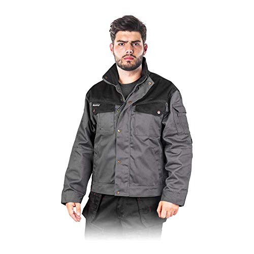 Leber & Hollman Herren Schutzjacke LH-EVERTER SB, 65% Baumwolle, 35% Polyester, 300 g/m2, gefüttert 100% Polyester-Taft 190T, Hochkragen, Ärmel mit Klettverschluss von Leber&Hollman