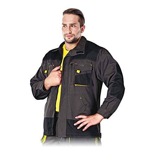 Leber & Hollman Herren Schutzjacke LH-FMN-J, 65% Baumwolle, 35% Polyester, 270 g/m2, Hochkragen, Reißverschluss und Klettverschlüsse, verlängerte Rückenpartie, Lüftung Leber & Hollman Herren Schutzjacke LH-FMN-J, 65% Baumwolle, 35% Polyester, 270 g/m2, Hochkragen, Reißverschluss und Klettverschlüsse, verlängerte Rückenpartie, Lüftung von LEBER & HOLLMAN