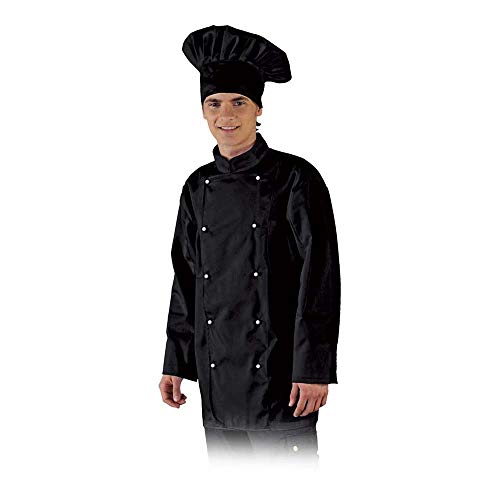 Leber&Hollman LH-CHEFER_BS Chefs Kitchen Schutzbluse, Schwarz, S Größe von Leber&Hollman