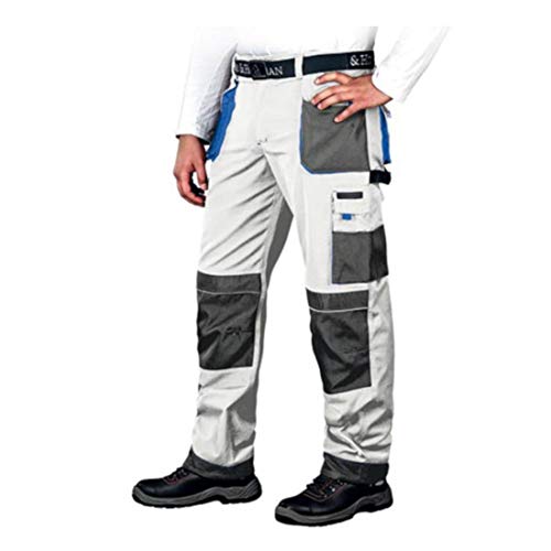 Leber&Hollman LH-FMN-T_WSN56 Formen Schutzhose, Weiß-Grau-Blau, 56 Größe von LEBER & HOLLMAN