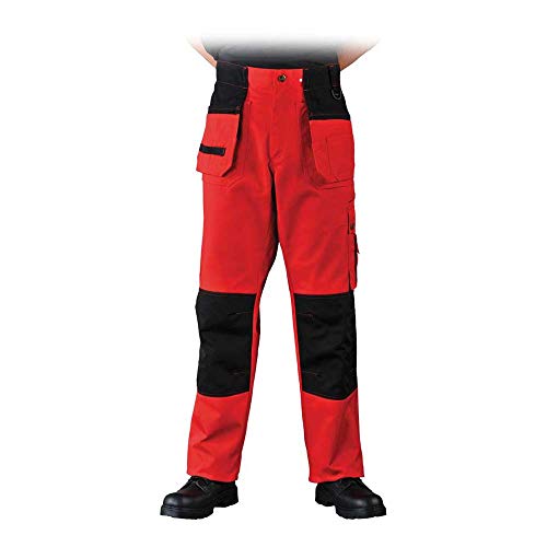 Leber&Hollman LH-Ronter_48 Redhard Schutzhose, Rot-Schwarz, 48 Größe von Leber&Hollman