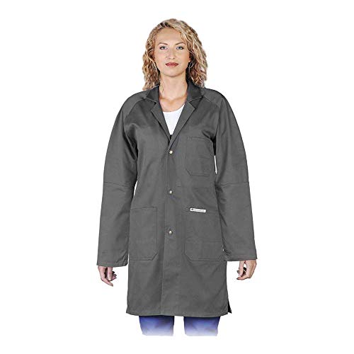 Leber&Hollman RAWPOL Damen Schutzschürze mit Taschen Verschluss mit Druckknöpfen Arbeitskleidung für Reinigung Gartenarbeit Hotel Strapazierfähiger Stoff Polyester Baumwolle L Grau/Stahl Leber&Hollman RAWPOL Damen Schutzschürze mit Taschen Verschluss mit Druckknöpfen Arbeitskleidung für Reinigung Gartenarbeit Hotel Strapazierfähiger Stoff Polyester Baumwolle L Grau/Stahl von LEBER & HOLLMAN