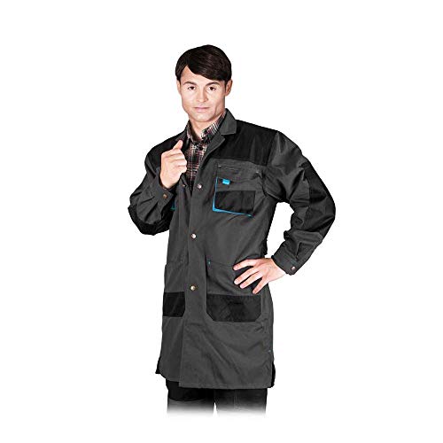 RAWPOL Herren-Schutzschürze mit Taschen Befestigung mit Druckknöpfen Arbeitskleidung für einen Baumeister Mechaniker Arbeiter strapazierfähiges Material Polyester Baumwolle XXXL Stahl Schwarz und Blau RAWPOL Herren-Schutzschürze mit Taschen Befestigung mit Druckknöpfen Arbeitskleidung für einen Baumeister Mechaniker Arbeiter strapazierfähiges Material Polyester Baumwolle XXXL Stahl Schwarz und Blau von LEBER & HOLLMAN
