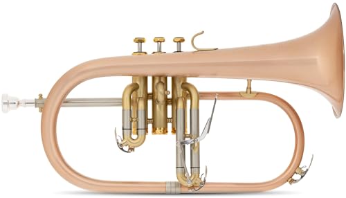 Lechgold FH-60GB Flügelhorn - aus Phosphorbronze - Stimmung: Bb - Schallbecher-Ø: 152 mm - inkl. Leichtkoffer - gebürstet und klarlackiert von Lechgold